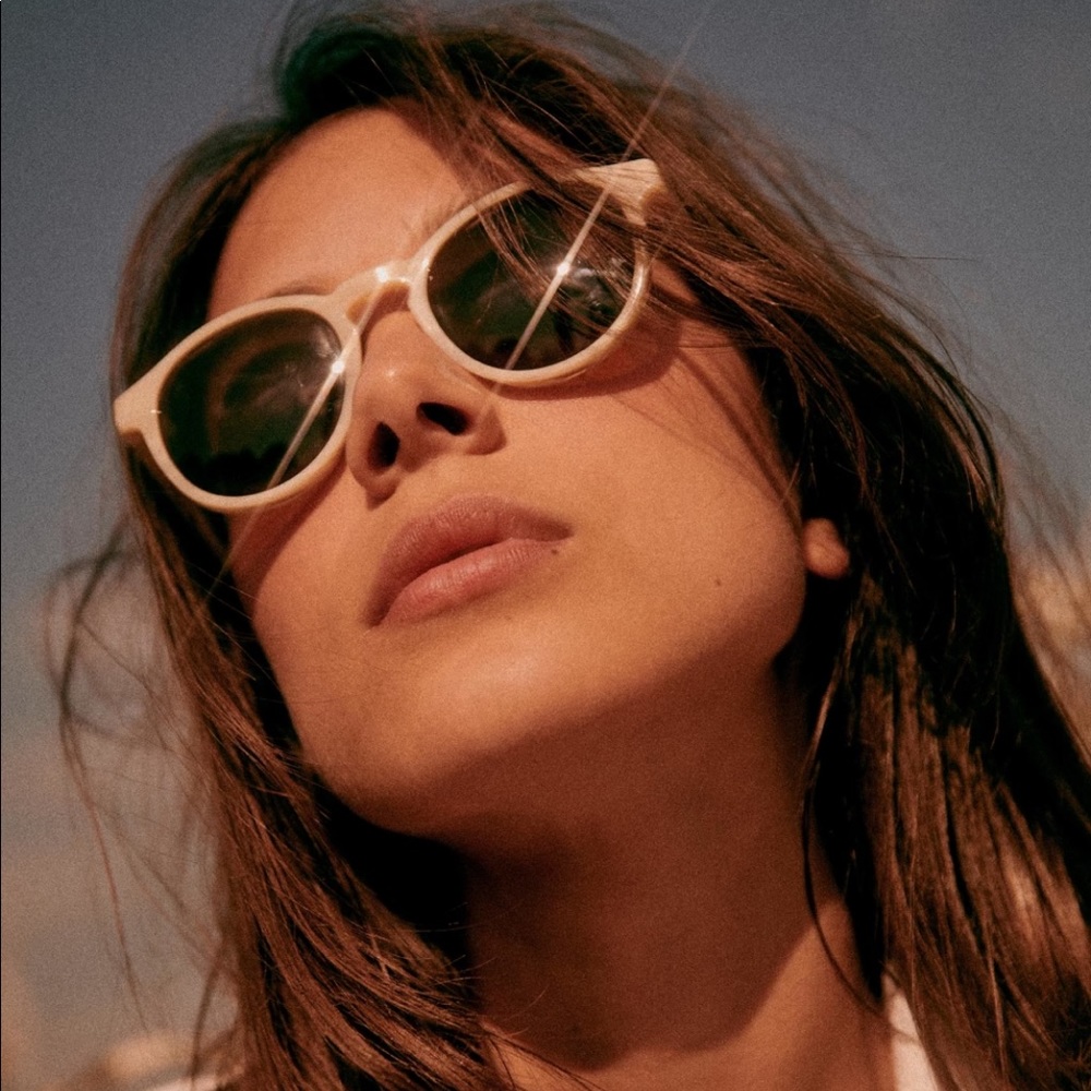 Sezane Penelope Sunglasses, Ecru